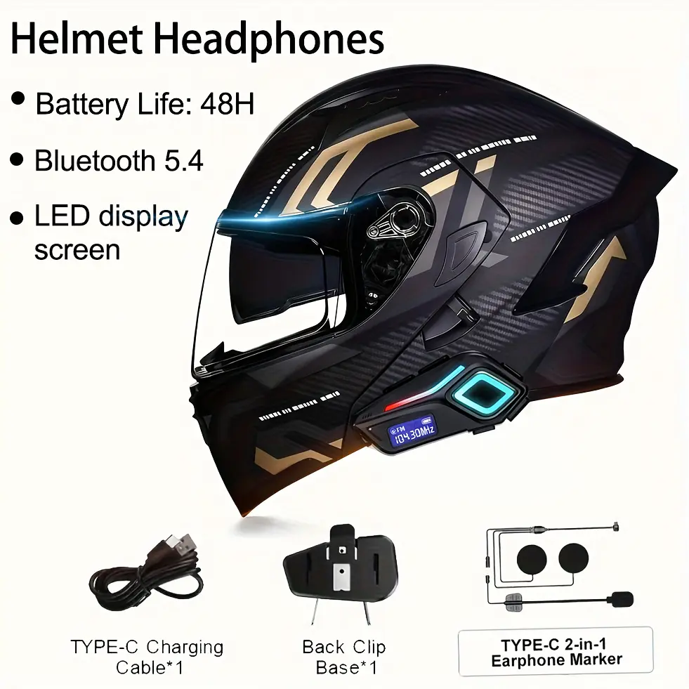 DVKIX 2026 smart helmet earphones, a good assistant for cycling, can make and receive calls and play music, waterproof and sweatproof, one-click to summon the voice assistant, suitable for cycling, can be used as a gift