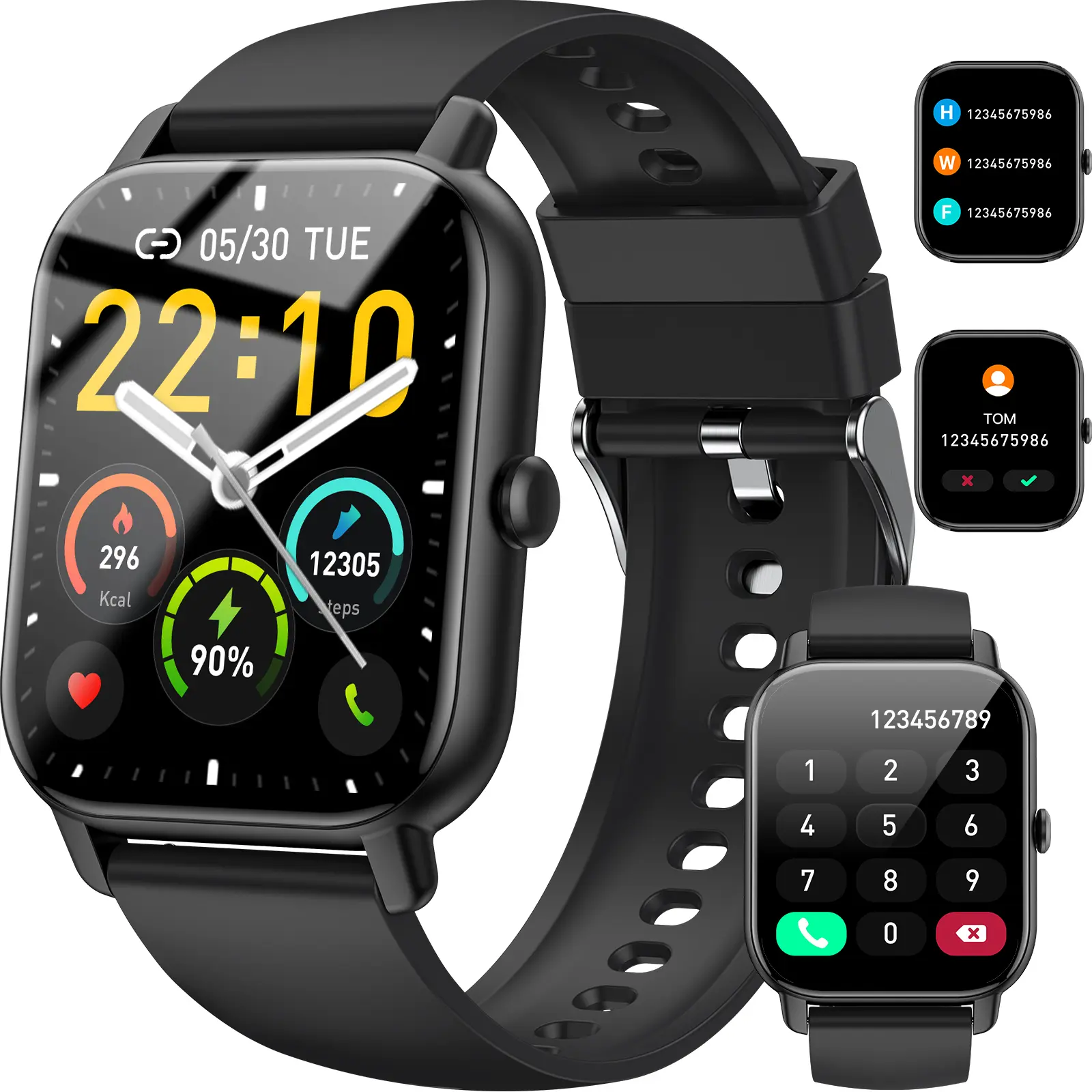 [Flash Deals] Tukio 1.69'' Touch Screen Smartwatch with Fitness Tracker Sleep Monitor Pedometer Stopwatch for Fitness Enthusiasts Holiday Gift Wearable Device tiktokshopbacktoschool,back to school,back to school haul