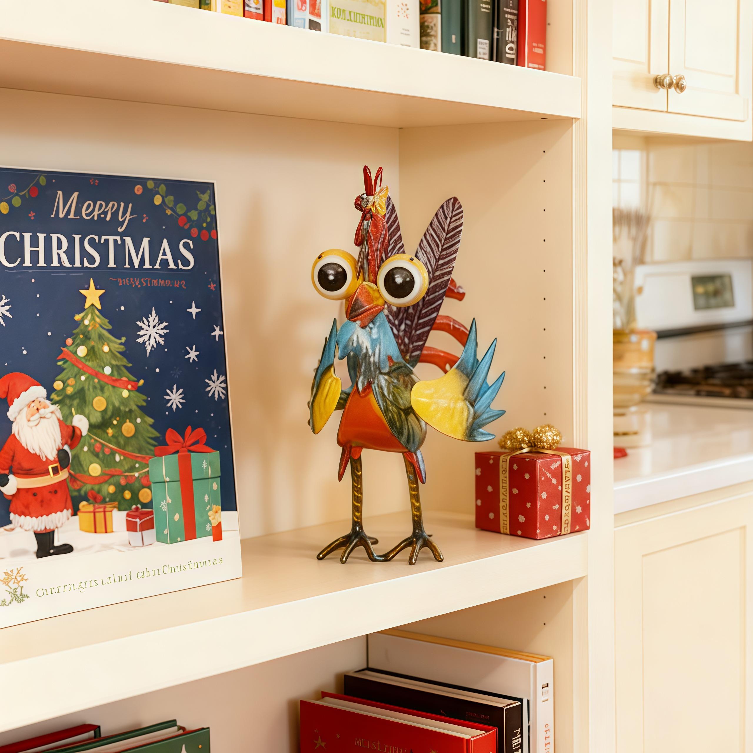 Colorful Metal Rooster Statue Animal Art Patio Decoration Durable Farmhouse Style Outdoor Decor Artistic Garden decoration Creative Figurine Gift for All Occasions Christmas Thanksgiving Rustic Iron Figurine 7.87x5.91 inches Colorful Metal Rooster Statue Animal Art Patio Decoration Durable Farmhouse Style Outdoor Decor Artistic Garden decoration Creative Figurine Gift for All Occasions Christmas Thanksgiving Rustic Iron Figurine 7.87x5.91 inches