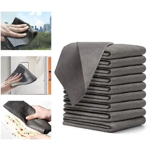 KOMOX 10 Counts Thickened Magic Cleaning Cloth, Microfiber Streak Free Cloth, Reuseable Magic Fiber Towels Rags, Cleaning cloths with multipurpose use, miracle cloths for glass, kitchen and vehicle windows