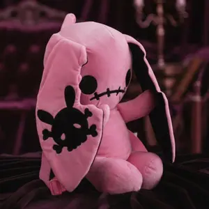 Pink Naughty Bunny Stuffed Backpack