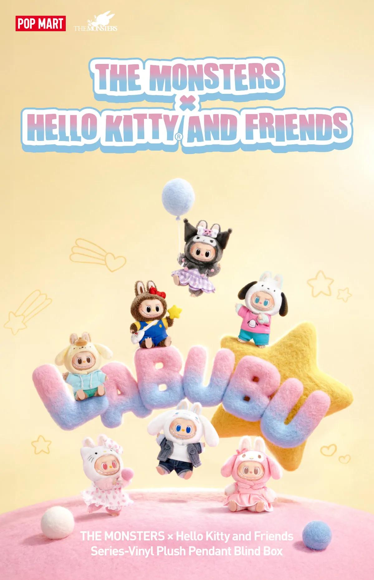 (Iris1034) POP MART THE MONSTERS x Hello Kitty and Friends Series-Vinyl Plush Pendant Blind Box