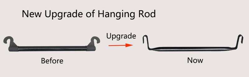 SUOERNUO Portable Wardrobe Closet Storage Organizer Metal Hanging Rack Non-Woven Fabric Rectangle Design for Bedroom with Large Capacity & Dustproof Feature