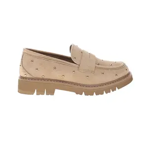Corkys Womens Stud Muffin Studded Slip On Loafers Casual - Beige