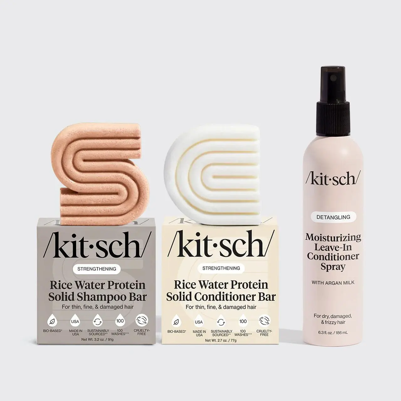 Kitsch Leave In Conditioner & Rice Water Shampoo + Conditioner Bundle Kitsch Leave In Conditioner & Rice Water Shampoo + Conditioner Bundle