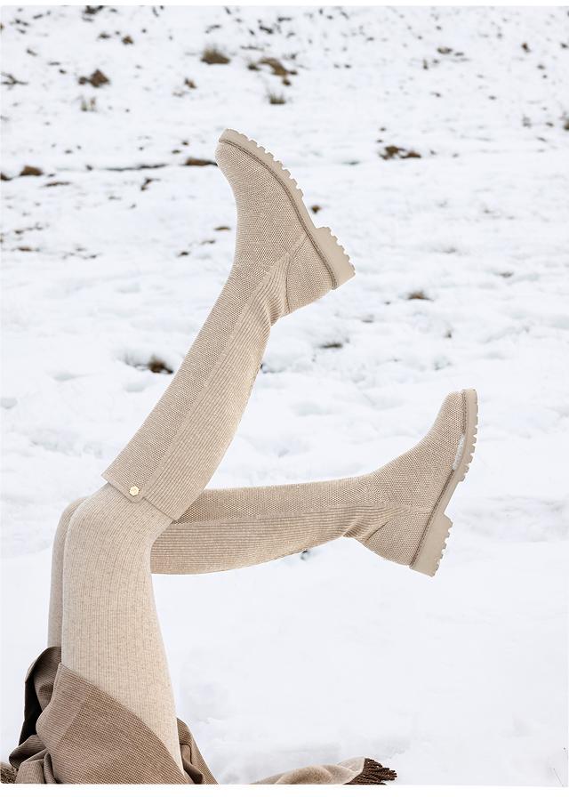 VIVAIA Women Round-Toe Stretchy Wool Knee-High Boots, Wide Calf Friendly, Fashionable and Stylish Boots, Water Repellent Travel Boots, Winter Boots, Knee High Fash high top boot riding Boots (Filipa) VIVAIA Women Round-Toe Stretchy Wool Knee-High Boots, Wide Calf Friendly, Fashionable and Stylish Boots, Water Repellent Travel Boots, Winter Boots, Knee High Fash high top boot riding Boots (Filipa)