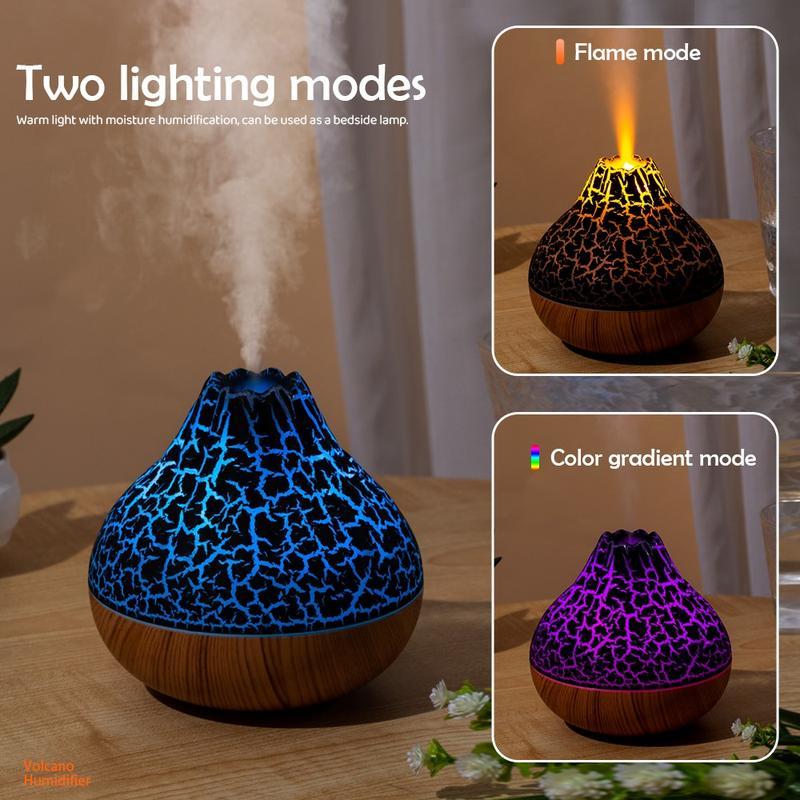 MUNBYN Volcano Air Humidifier 300ml Large Capacity Water Mist Aromatherapy Diffuser USB Desktop Humidifier with 7 Colorful Night Lights MUNBYN Volcano Air Humidifier 300ml Large Capacity Water Mist Aromatherapy Diffuser USB Desktop Humidifier with 7 Colorful Night Lights