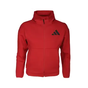 adidas Mens Z.N.E. Full-Zip Hooded Athletic Outerwear Casual - Red