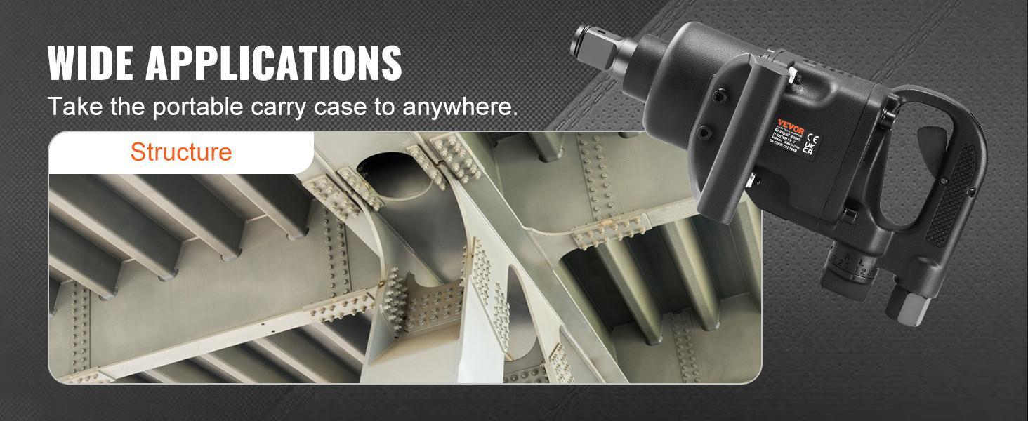 VEVOR 1 Inch Air Impact Wrench, TikTokShopBlackFriday, Up to 2730 ft-lbs Reverse Torque Output 1" Pneumatic Impact Gun Lightweight w/ 2 Handles for Heavy Duty Repairs and Maintenance VEVOR 1 Inch Air Impact Wrench, TikTokShopBlackFriday, Up to 2730 ft-lbs Reverse Torque Output 1" Pneumatic Impact Gun Lightweight w/ 2 Handles for Heavy Duty Repairs and Maintenance