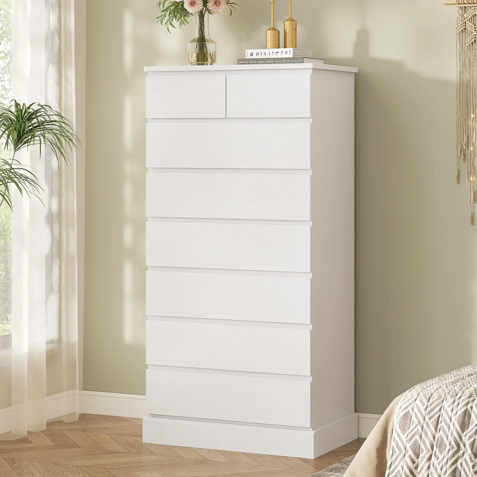 white (8 drawer)