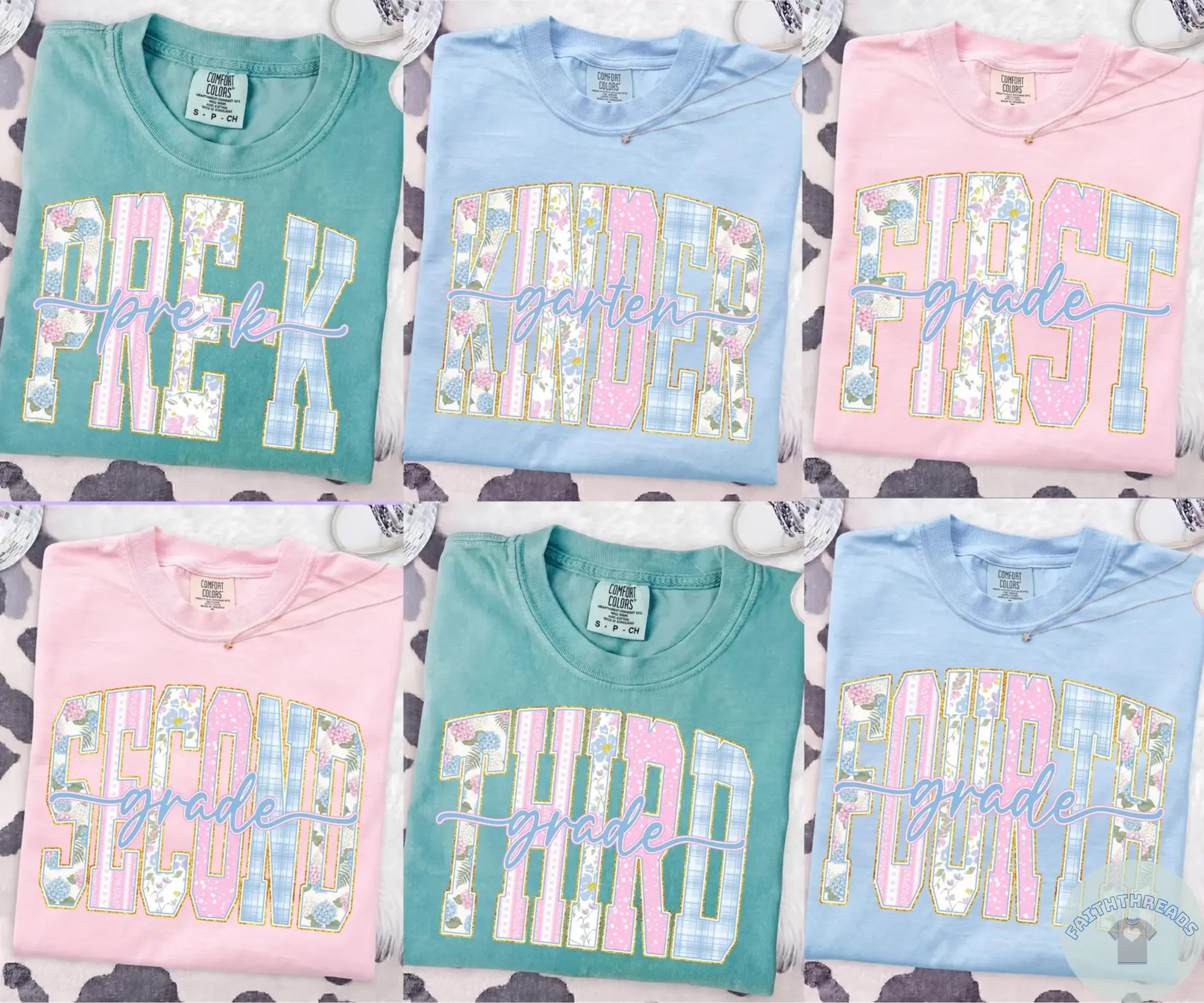 Comfort Colors Back To School Teacher Shirt, Retro Floral Teacher Gift Tee, Pre-K Kindergarten 1st 2nd 3rd 4th Grade Shirt, Teacher Appreciation Gift