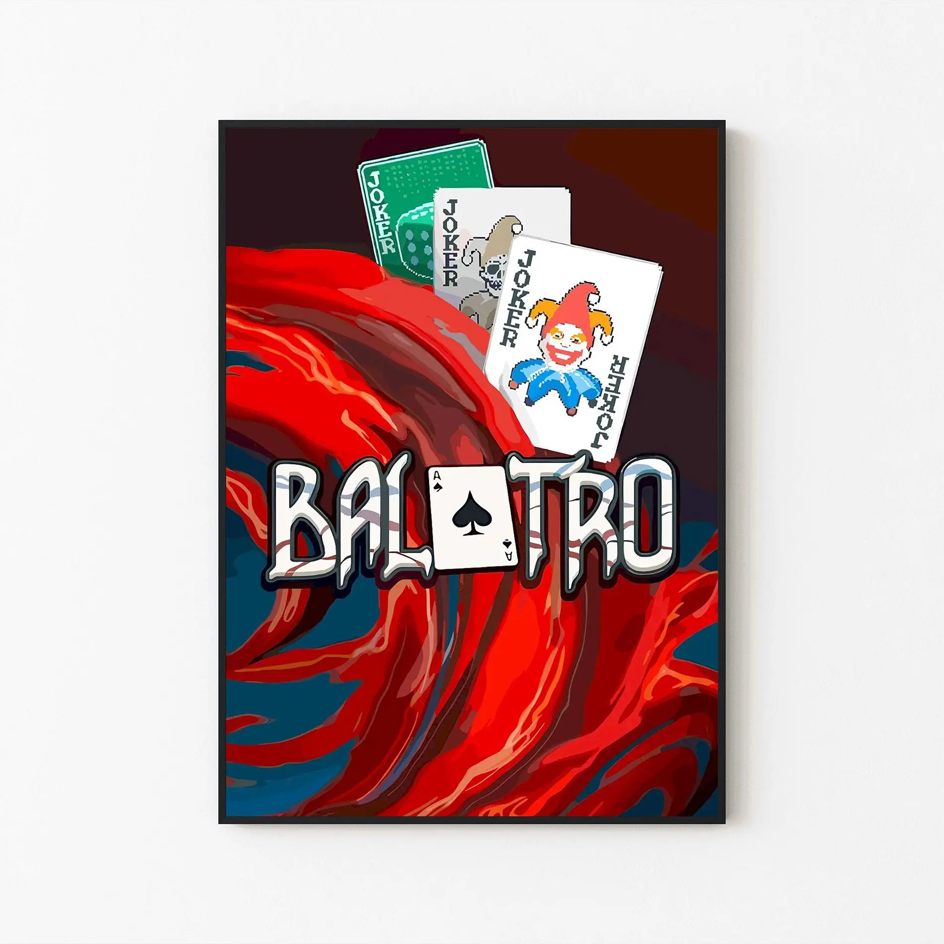 Balatro Game Art Poster, Indie Card Game Wall Art, Stylized Casino Artwork, Gaming Room Decor, Unique Gamer Gift
