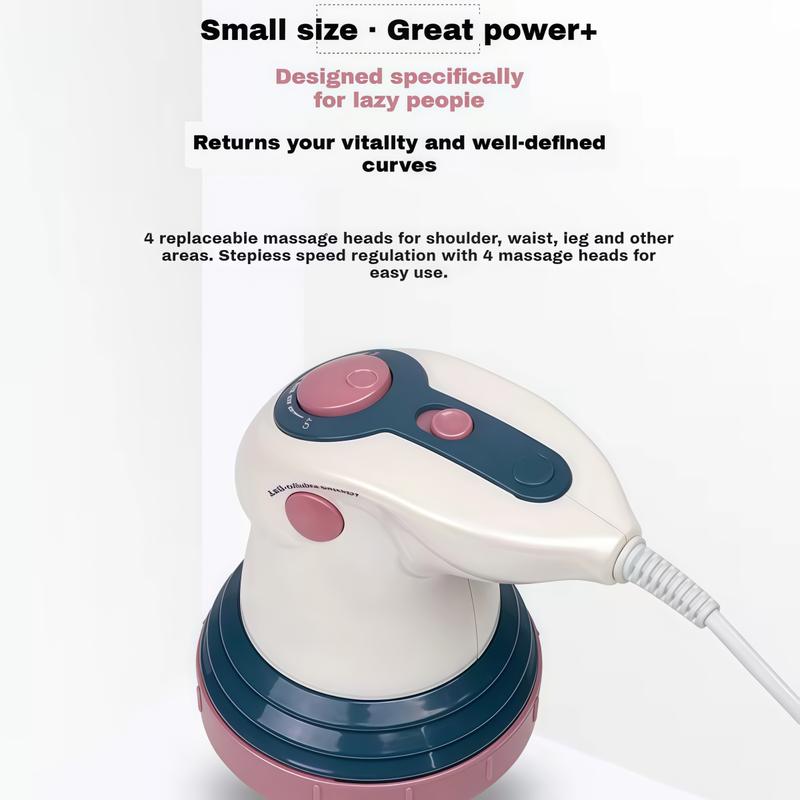 【Perfect Gift for Women】Zero Queen Massager, equipped with 3 massage heads - targeted at abdomen/waist/arms, easy to clean, great gift for women, perfect choice for Valentine's Day