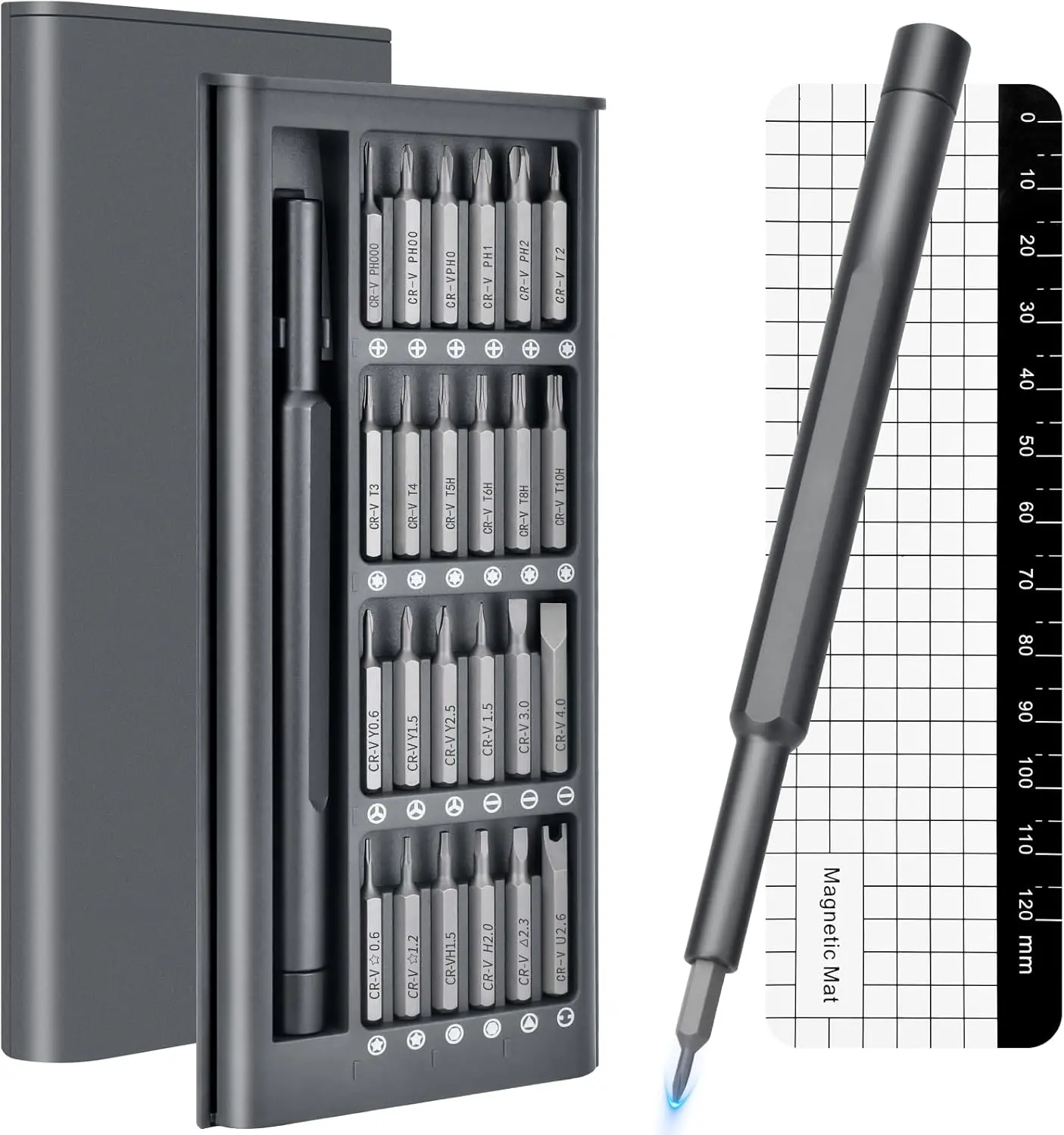 25-in-1 Mini Precision  Set: Stocking Stuffers for Men Small Torx Bit Tool Set for Men, Torque Repair Tool Kit for Electronics Macbook Watch Eyeglass Ring Doorbell,Birthday Gifts