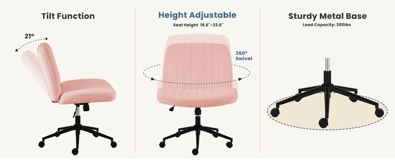 【Star Furniture】Height Adjustable Criss Cross Chair with No Wheels / with Wheels - Office Wide Swivel Home Office Desk Chairs Reading Chair