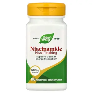 Nature's Way Niacinamide, Non-Flushing, 500 mg, 100 Capsules