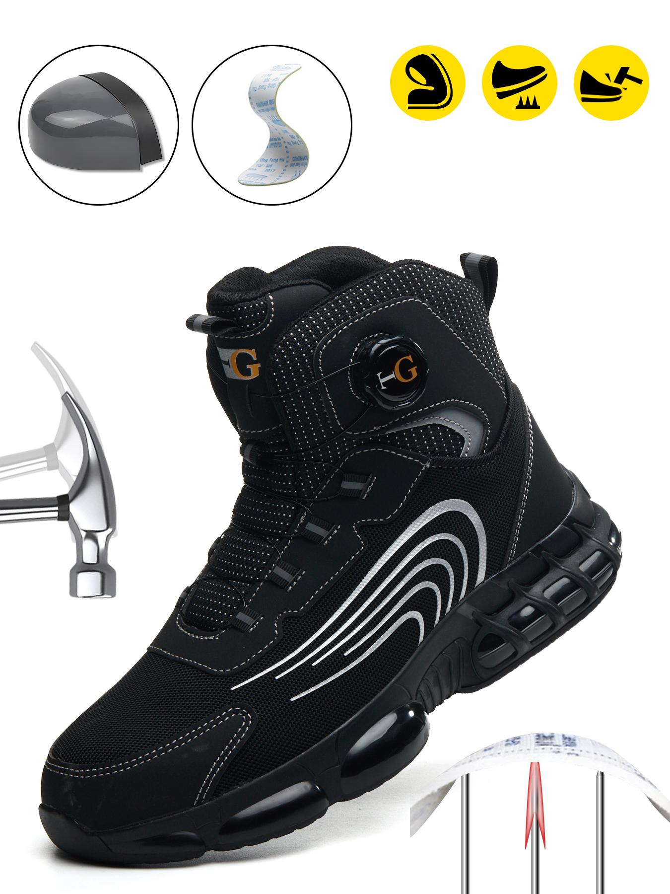 Men's Safety Shoes Mid-Top Protective Casual Shoes Anti-Smashing Composite Toe Anti-Puncture Midsole Thick Sole Comfortable Outdoor Casual Work Shoes Boot Footwear Men's Safety Shoes Mid-Top Protective Casual Shoes Anti-Smashing Composite Toe Anti-Puncture Midsole Thick Sole Comfortable Outdoor Casual Work Shoes Boot Footwear