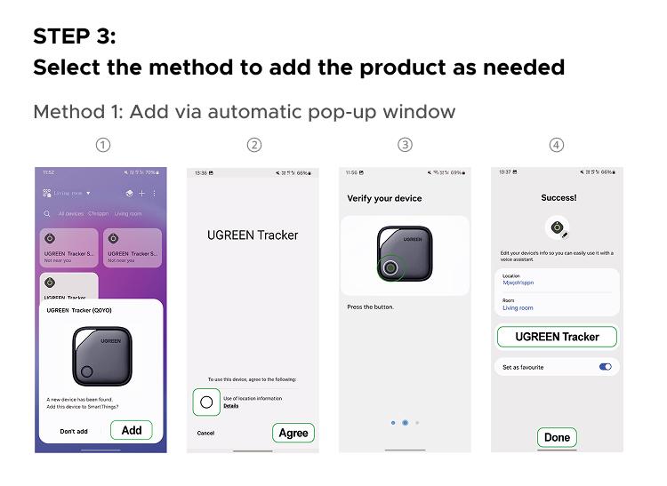 UGREEN FineTrack S 2-Pack Bluetooth Tracker Tags Work with Samsung SmartThings APP (Samsung Only), 550-Days Replaceable Battery Item Finder Smart Tag for Key Luggage Passport，TikTokShopBlackFriday ,TikTokShopHolidayHaul