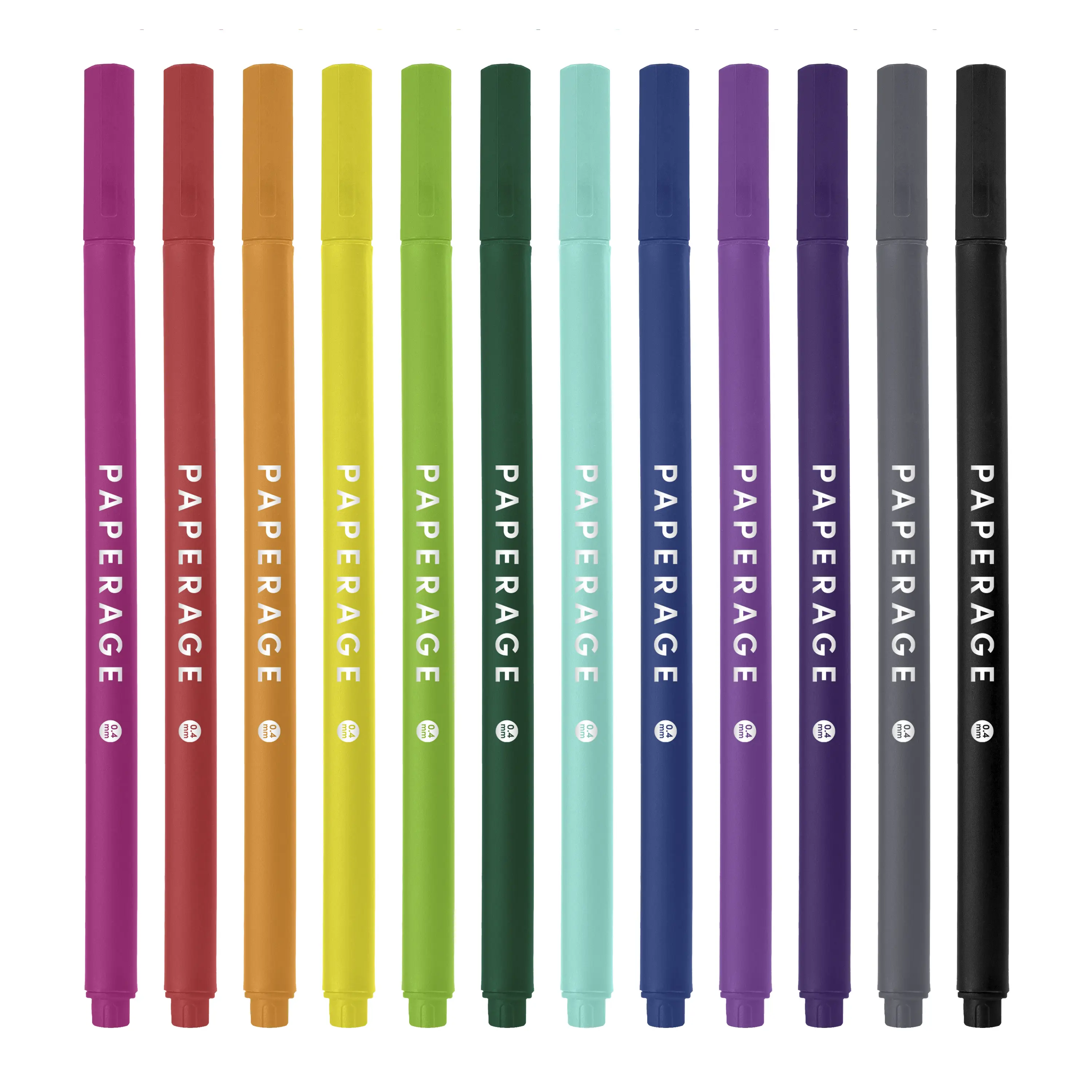 PAPERAGE Felt Tip Pens, Colorful Fine Liner Pen Set, Great for Writing, Bullet Journaling, Drawing, Sketching & Back to School Supplies
