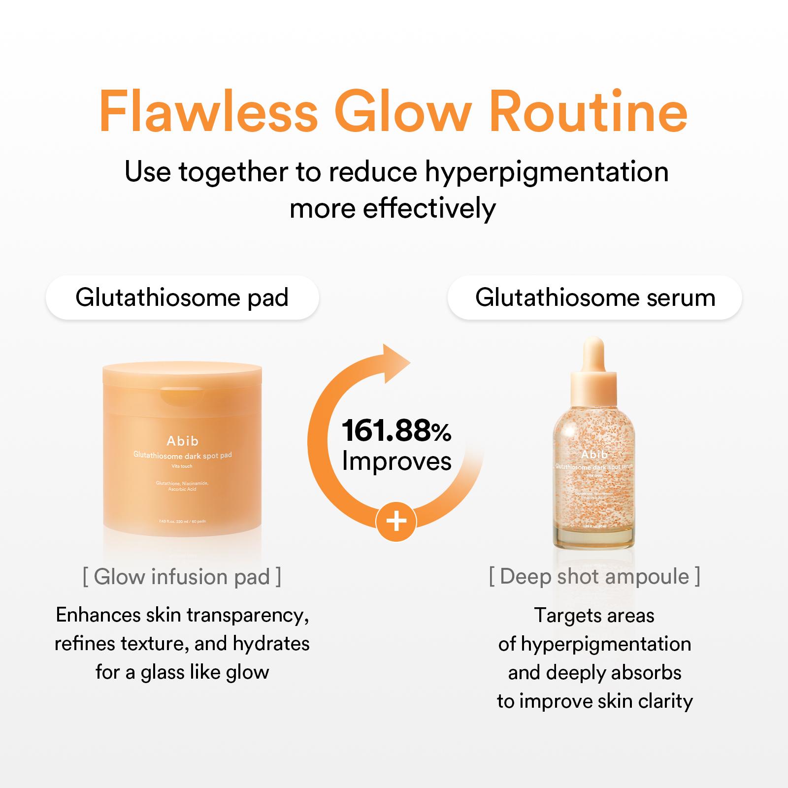 [Abib Official] Glutathiosome Fade Dark Spot DUO (Pad+Serum)｜hyperpigmentation, Flawless Glow Skin, Vitamin C, Niacinamide for Uneven Tone