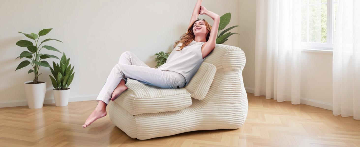 Folding Sofa Bed, Convertible Comfy Sleeper Chair with Back Support, Foldable Floor Sofa Bed Couch, Modern Comfortable Design for Living Room, Bedroom, Apartment, Office