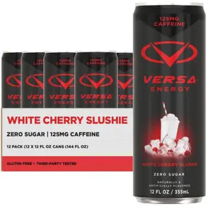 PEScience Versa Energy Drink - 125 mg Caffeine Zero Sugar Carbonated Beverage for Enhanced Energy & Taste Experience - Perfect for Sport Enthusiasts