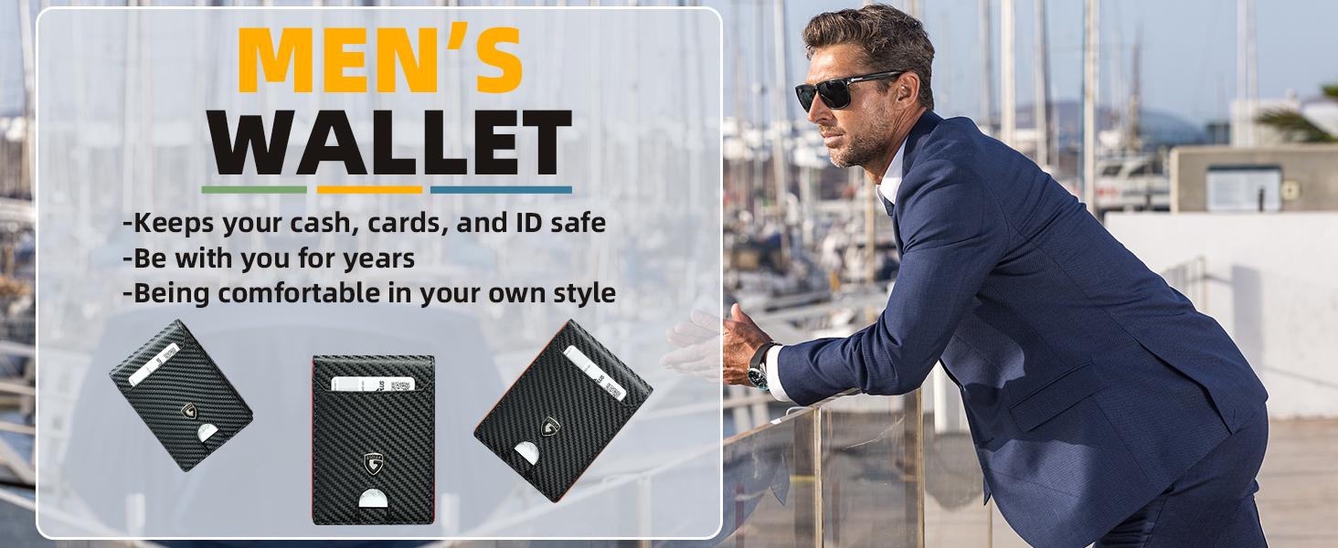 GSOIAX Men's Slim RFID Blocking Wallet GSOIAX Men's Slim RFID Blocking Wallet