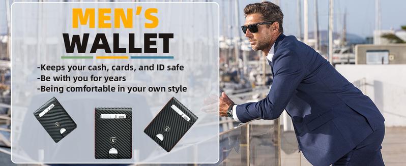 GSOIAX Men's Slim RFID Blocking Wallet