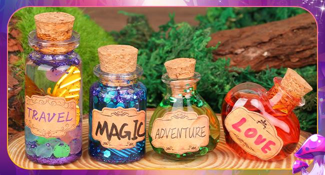 Alritz Magic Potion Kit for Kids DIY Art & Craft Set with 20 Bottles Wizard Dress-Up Toy for Girls and Boys Ages 6+ Perfect for Birthday Gifts Christmas Halloween Party Favors Assortment & Goodie Bag Stuffers
