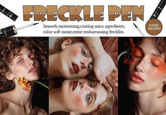 B&Q Waterproof Freckle Pen, Easy Coloring Makeup Stick for Novelty Makeup Styles, Music Festival, Facial Makeup Spot Pen