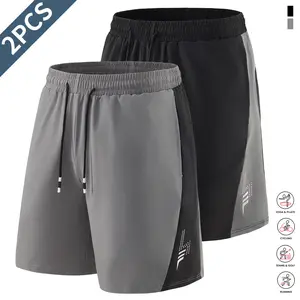 Men’s Summer Casual Straight-Leg Athletic Shorts, Lightweight with Zipper Pockets