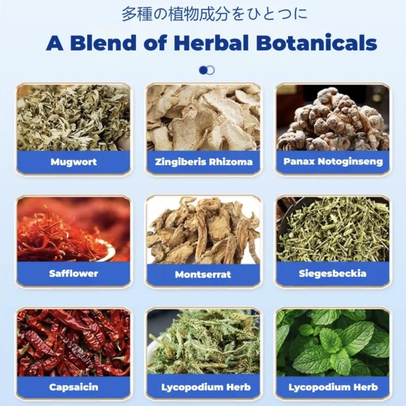 Pure Herbal Heat Patches for Shoulder, Waist, Knee & Foot, Natural Long-Lasting Warmth (7 Pcs)-lzh