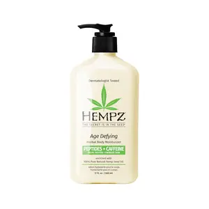 Hempz Age Defying Herbal Body Moisturizer – Peptides & Caffeine | 17 oz