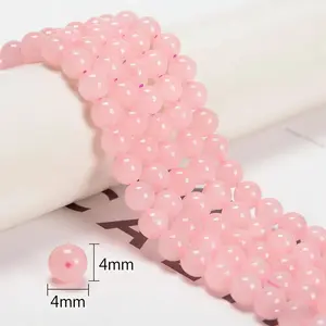Rose Quartz Smooth Round Beads 4mm 6mm 8mm 10mm 12mm 15.5" Strand