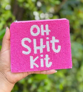 OH SHIT KIT Beaded Pouch