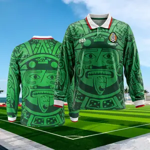 1998 Mexico Soccer National Team Home Green Nostalgia Soccer Jersey #2 Suarez #3 Sanchez Classic Breathable Quick Dry Soccer Jersey