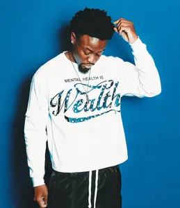 Mental Health Is Wealth Double Layer Tee - White