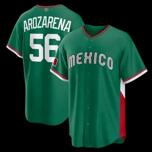 Men's Mexico Arozaren White Green 2026 Baseball Jersey