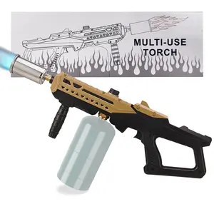 Propane Torch – Kitchen Cooking Torch – Culinary Torch Sous Vide – Adjustable Grill Torch for BBQ, Campfire, Charcoal Wood (Porpane Tank Not Included)