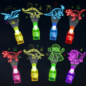 GISGFIM 36 PCS Dinosaur Party Favors Dinosaur Birthday LED Light Up Finger Lights Glow in the Dark Dinosaur Party Finger Flashlights Bulk for Goodie Treat Bags Stuffers Dino Theme Birthday Party Supplies