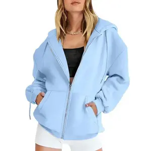 Cloud Zipper Oversized Hoodie |   Suitable for Stress and Anxiety Hoodie Jacket Sweatshirt Casual Drawstring Zipper Hooded Sweatshirt with Pocket