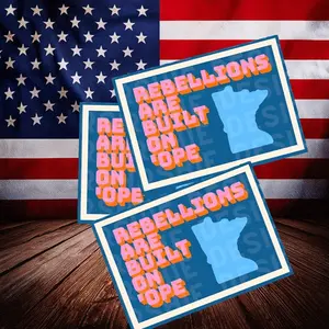 Rebellions Are Built On ‘Ope Sticker, Minnesota stickers, MN loon decal, Resistance sticker, Minnesota gift, Political sticker, Loon bird sticker, MN pride gift,  State bird sticker, Laptop decal MN