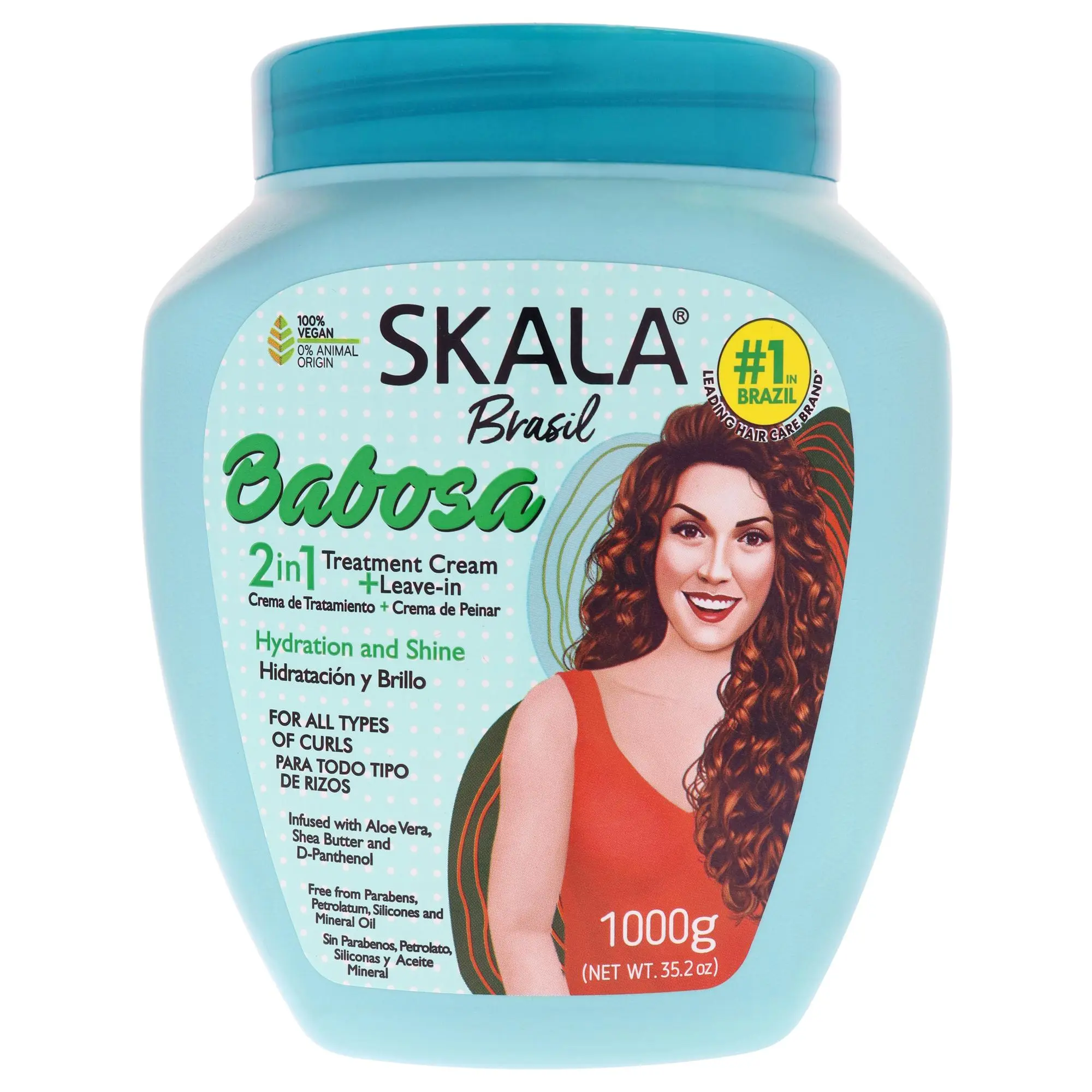 Skala Dual-Purpose Aloe Vera Haircare Conditioner, 2-in-1 Hydration Treatment Cream for Women - 35.2oz
