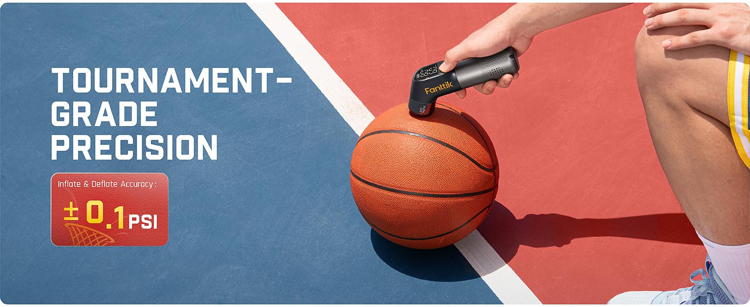 Fanttik X10 Nano Electric Ball Pump Inflation And Deflation, Fast Inflation with Precise Pressure Gauge, Ball Pump for Basketball, Soccer, Football, Volleyball (Max 19.9PSI)-The Trusted Coach's Choice