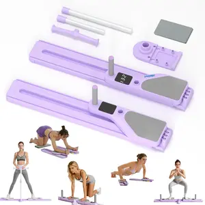 Rebound Resistance Rope Ski Machine Lavender Purple 6in1 Home Fitness Gear Durable Material Enlarged Non Slip Pedal Multi Scenario Full Body Training Equipment