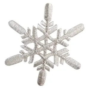 Snowflakes Large Christmas Embroidered Iron On Patch
