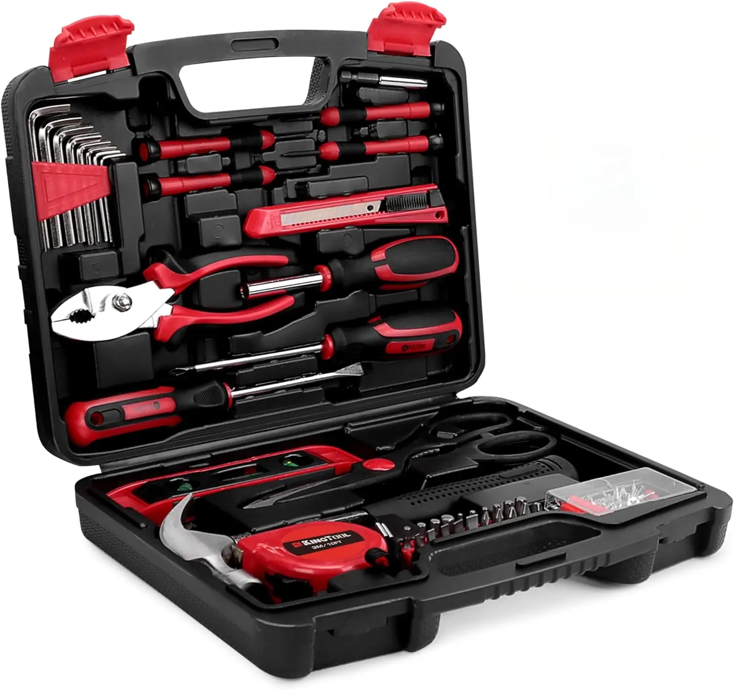 KingTool Home Repair Tool Kit - 149 Pieces Basic Home Repair Tool Set, General Mechanic Tool Set, General Household Tool Kit with Plastic Toolbox, Perfect for Homeowner, Office & College Repairs toolupgrade