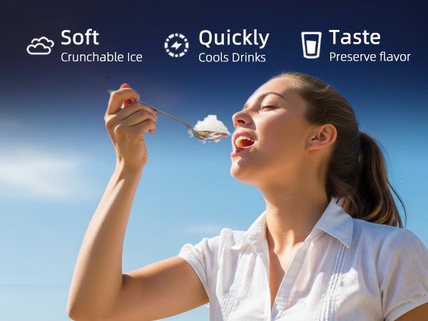 【Holiday Haul】Antarctic Star Nugget Ice Maker, 10-15min quick make, 45Lbs/Day, Clear Visual double door, Self-Cleaning,24HTimer, Enhanced Insulation for various beverages/Fresh/Direct consumption,for Home/Office/Bar/Party Icemakermachine