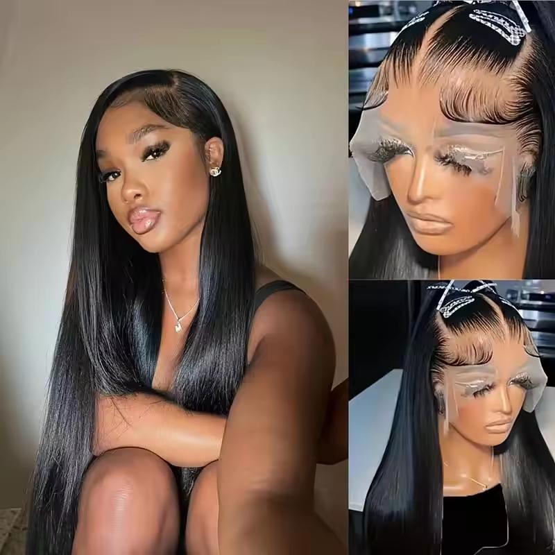 34 36 Inch 180 Density Bone Straight Hd Lace Frontal Wig 13X6 Pre Plucked Natural Hairline Brazilian 13X4 Lace Front Human Hair Wigs For Women