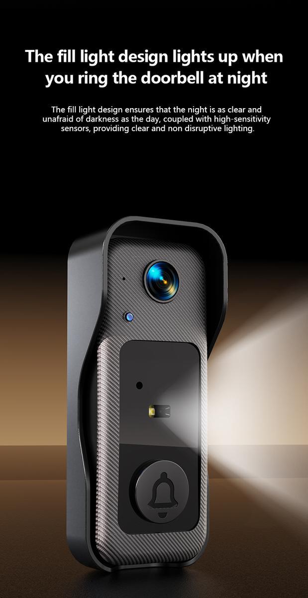 X6 Wireless Doorbell Camera，No WiFi Video Doorbell with Screen , No App, No Monthly Fees,Two-Way Talk, Night Vision，Voice Changing,Rechargeable Smart Visual Doorbell, , Safety Intercom for Privacy, Alarm, Sensor,waterproof,Security Camera Safety Phone